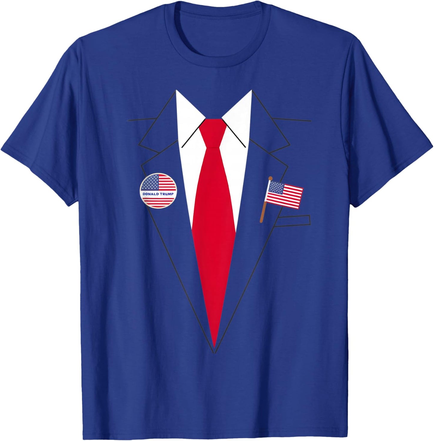Donald Trump Suit and Tie Halloween Costume , black T-Shirt - T-Shirt | Royal