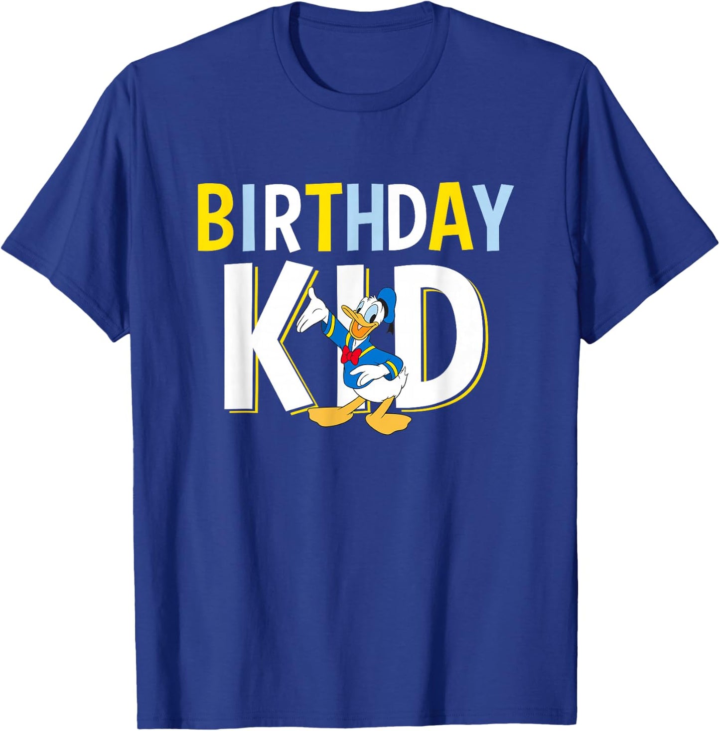 Disney Mickey And Friends Birthday Kid Vintage Donald Duck T-Shirt - T-Shirt | Royal