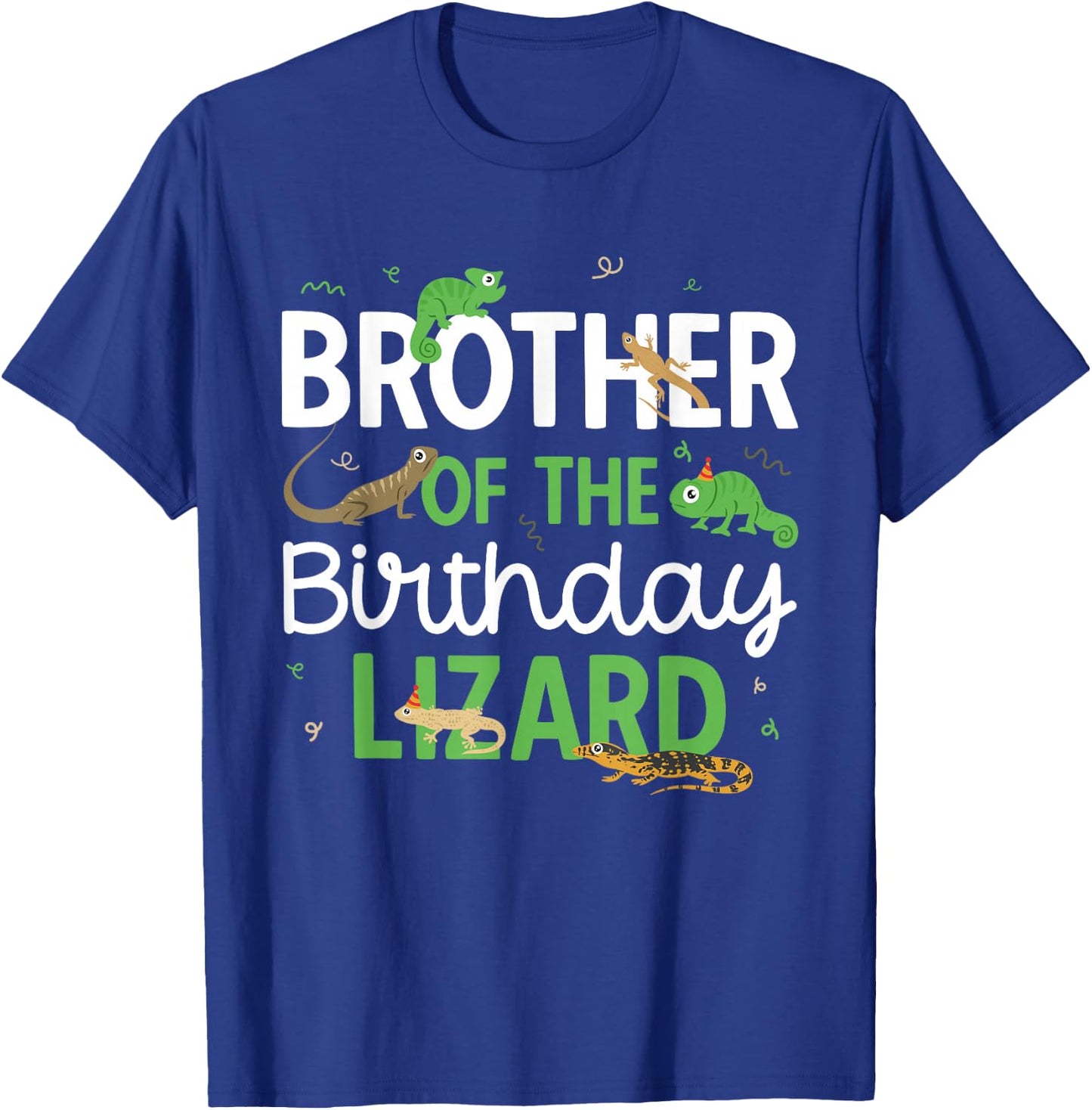 Reptile Brother Of The Birthday Lizard Themed Birthday T-Shirt - T-Shirt | Royal