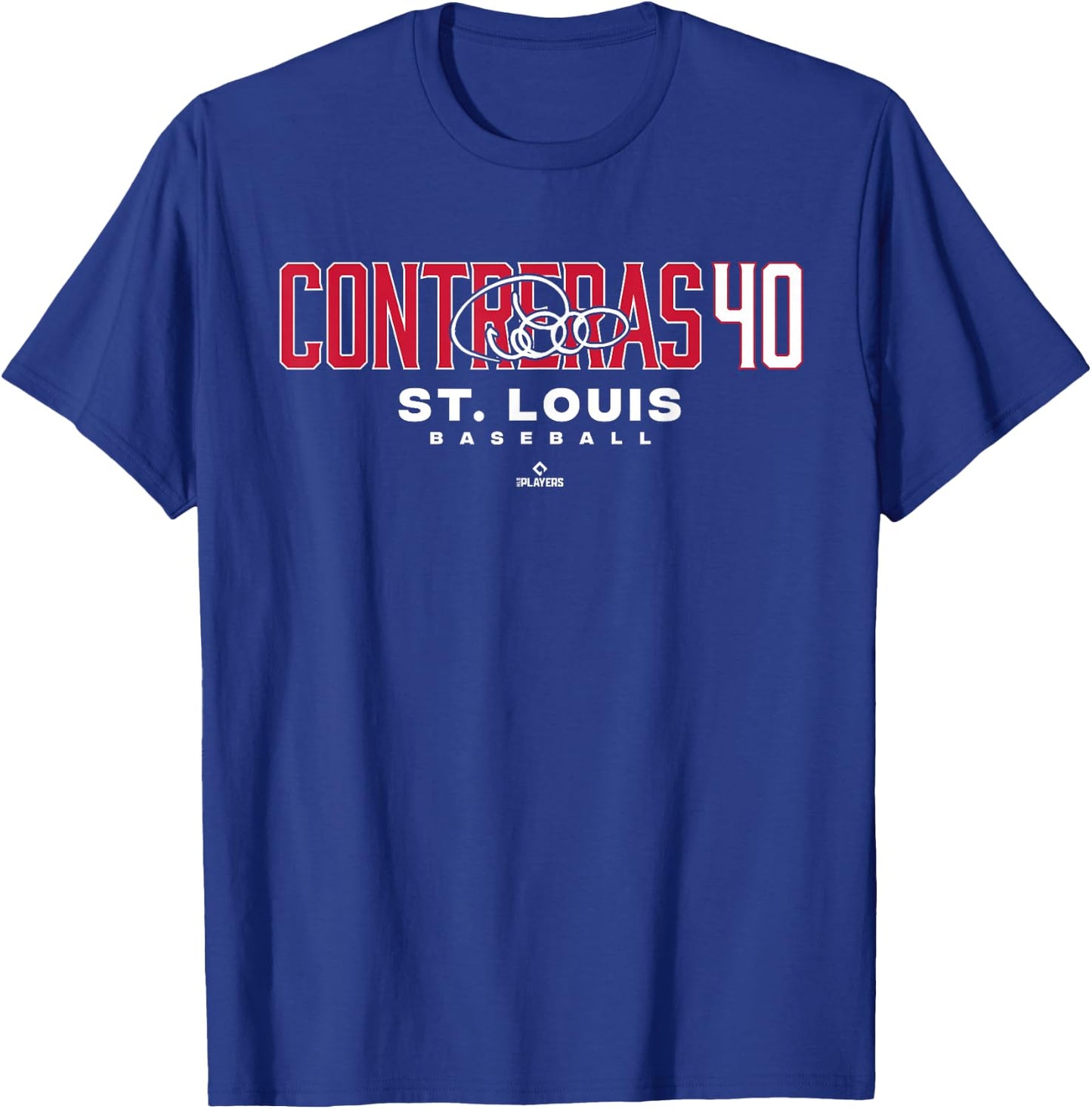 Name Number City Willson Contreras 40 St. Louis Baseball T-Shirt - T-Shirt | Royal