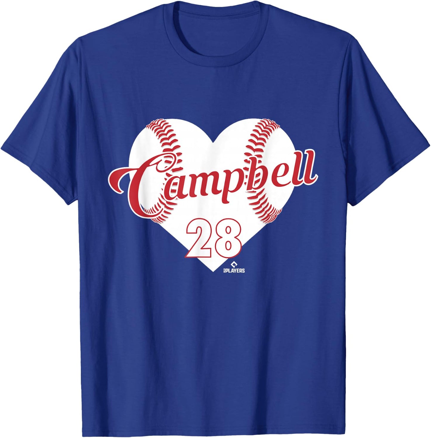 Baseball Heart Kristian Campbell Boston Baseball MLBPA T-Shirt - T-Shirt | Royal