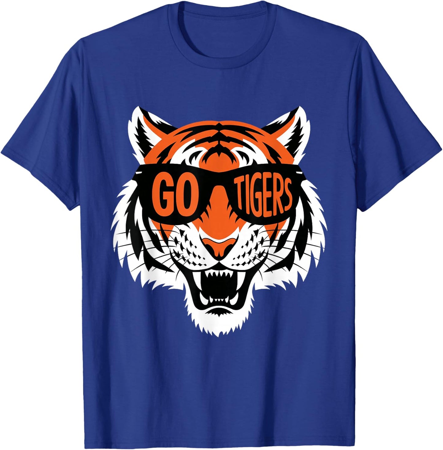 Retro Go Tigers Vintage Style Classic Gift Women Kid T-Shirt - T-Shirt | Royal