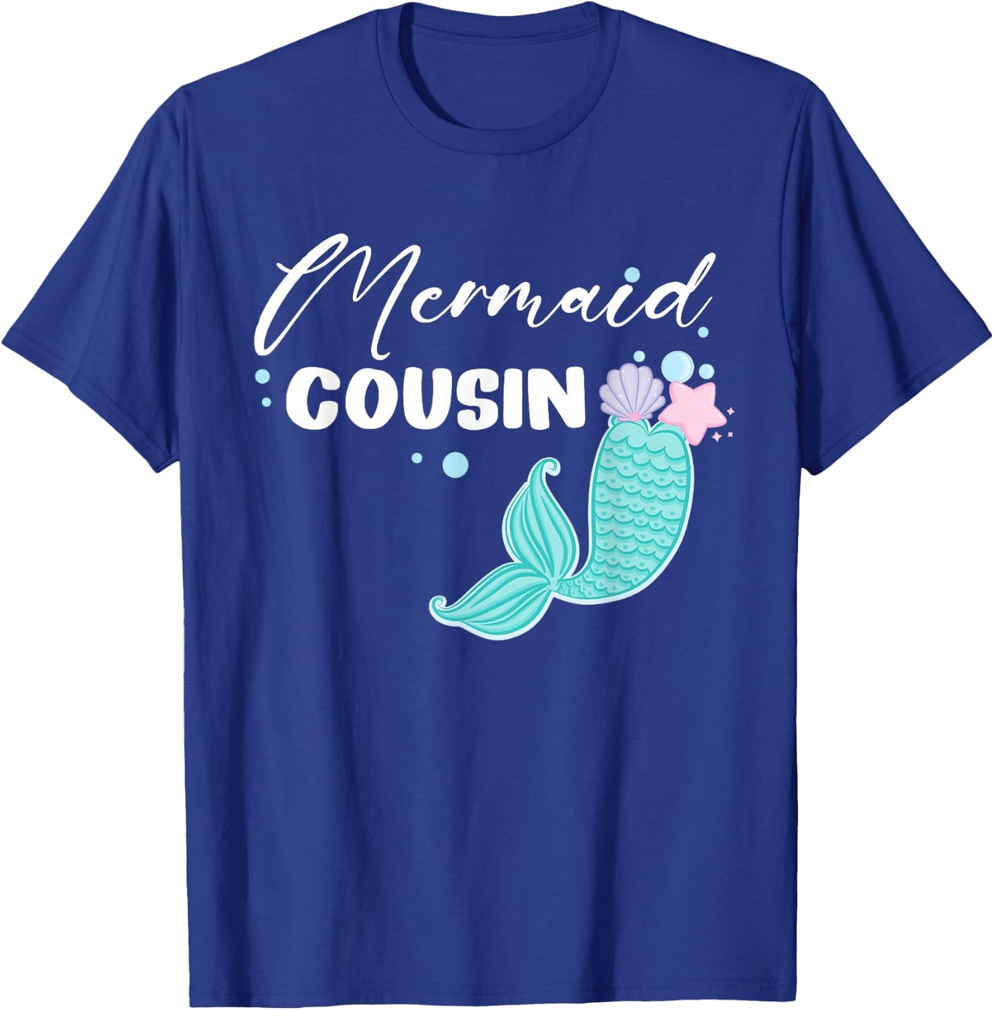 Funny Cousin Mermaid Matching Family Party Mother's Day T-Shirt - T-Shirt | Royal