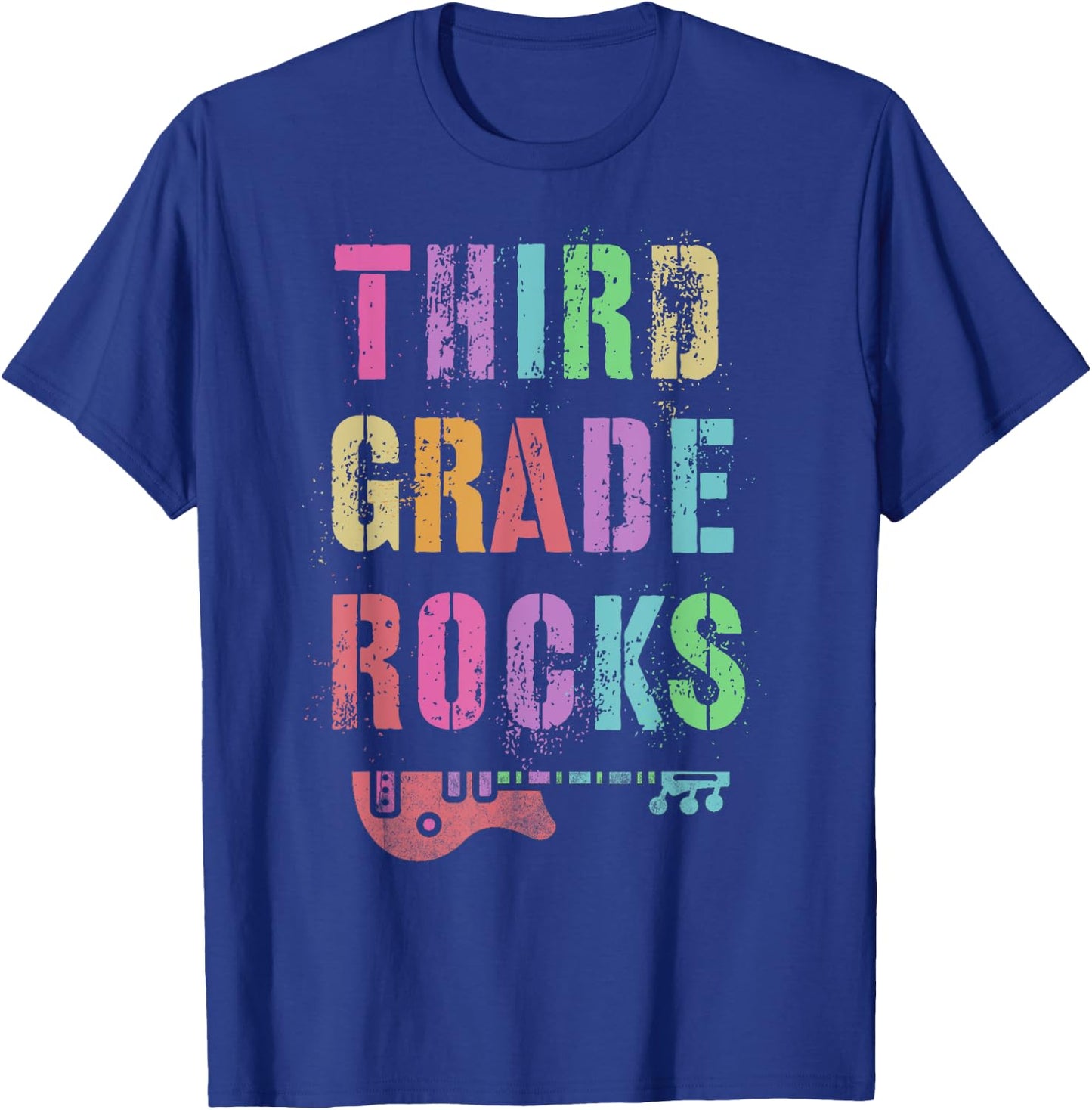 3rd GRADE ROCKS Testing Teacher Rockstar Team Third Grader Men Women Girls Kids T-Shirt - T-Shirt | Royal