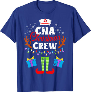 CNA Christmas Nurse Crew Nursing Women Men Pajama Xmas T-Shirt - T-Shirt | Royal