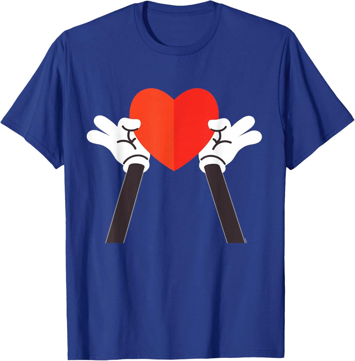 Disney Valentine's Day Mickey Mouse Hands Holding Heart T-Shirt - T-Shirt | Royal
