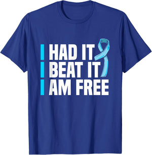 Cancer I Had It I Beat It I'm Free Prostate Cancer Survivor T-Shirt - T-Shirt | Royal