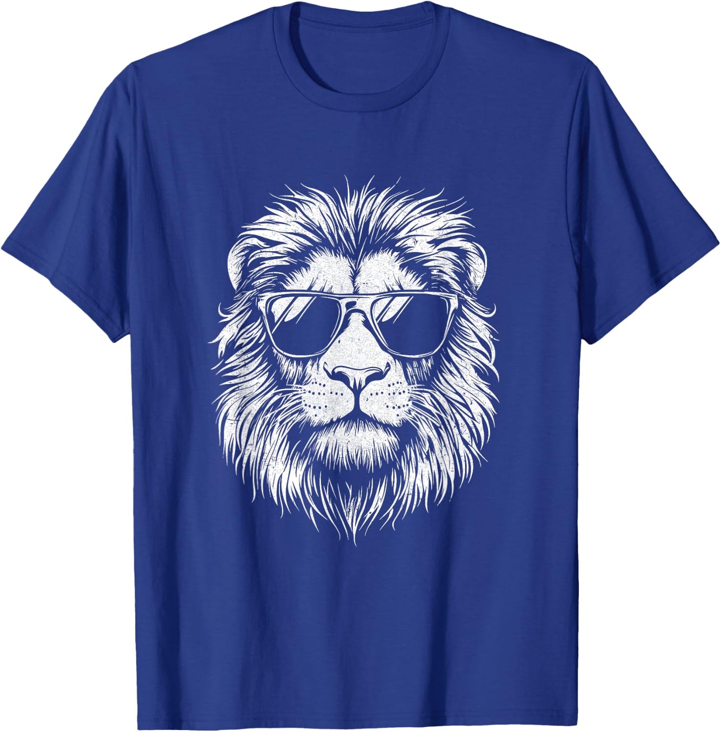 Cool Lion Wearing Sunglasses Graphic Art Leo Design T-Shirt - T-Shirt | Royal