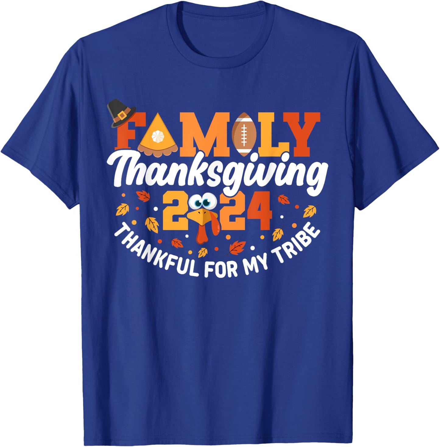 Family Thanksgiving 2024 Matching Outfit Turkey Squad Group T-Shirt - T-Shirt | Royal