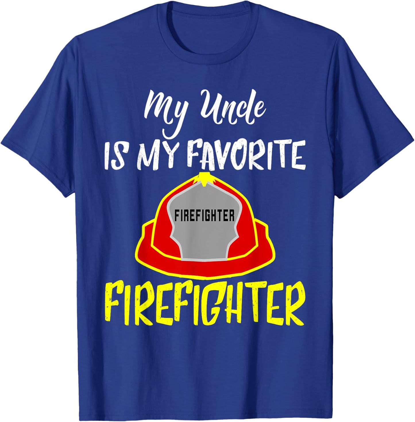 Uncle Firefighter Fireman Shirt Nephew Niece Kids T-Shirt - T-Shirt | Royal