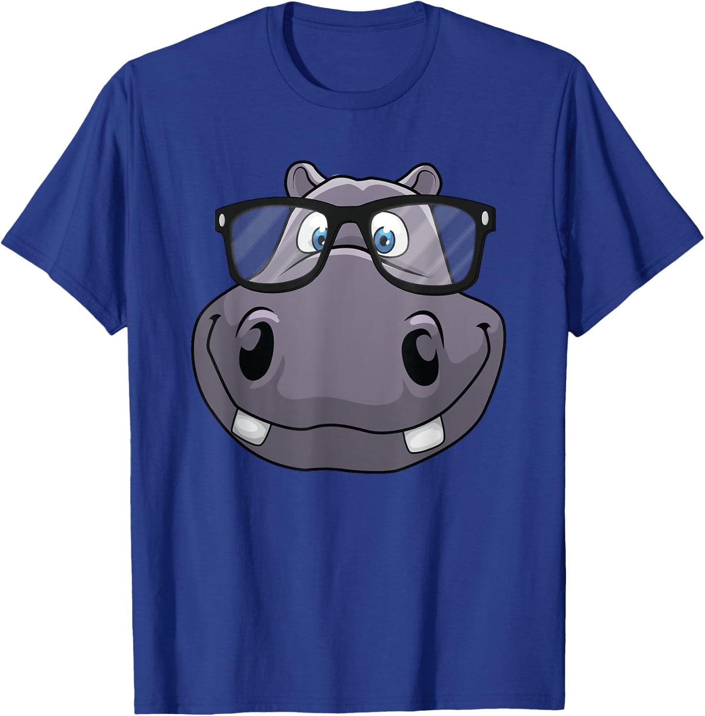 Cool Hippo Women Toddler Reading Hippopotamus Zoo T-Shirt - T-Shirt | Royal