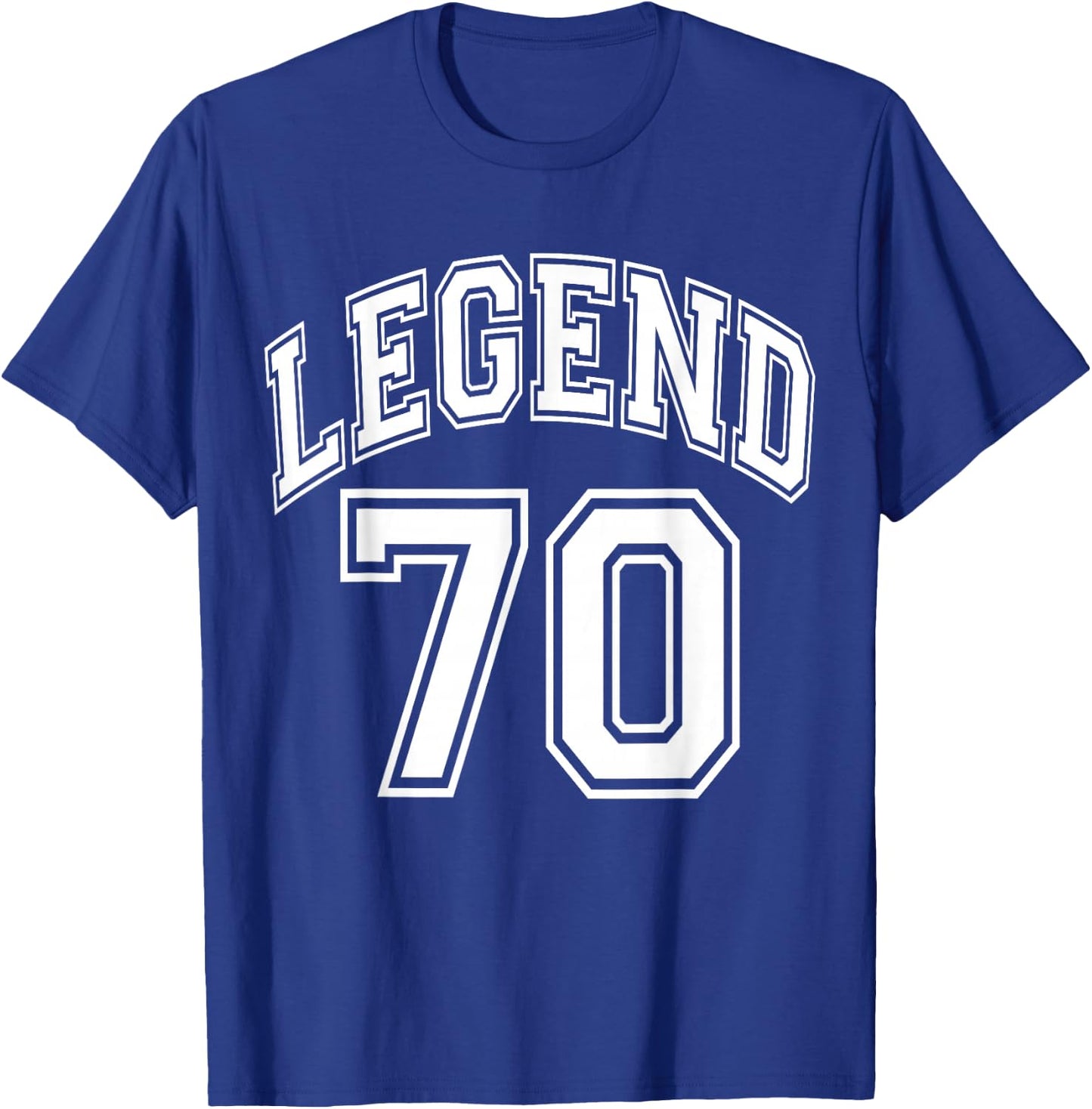 Legend 70 Number Varsity Team - 70th Birthday & 70 Years Old T-Shirt - T-Shirt | Royal