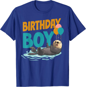 Otter Birthday Boy Birthday Boy T-Shirt - T-Shirt | Royal