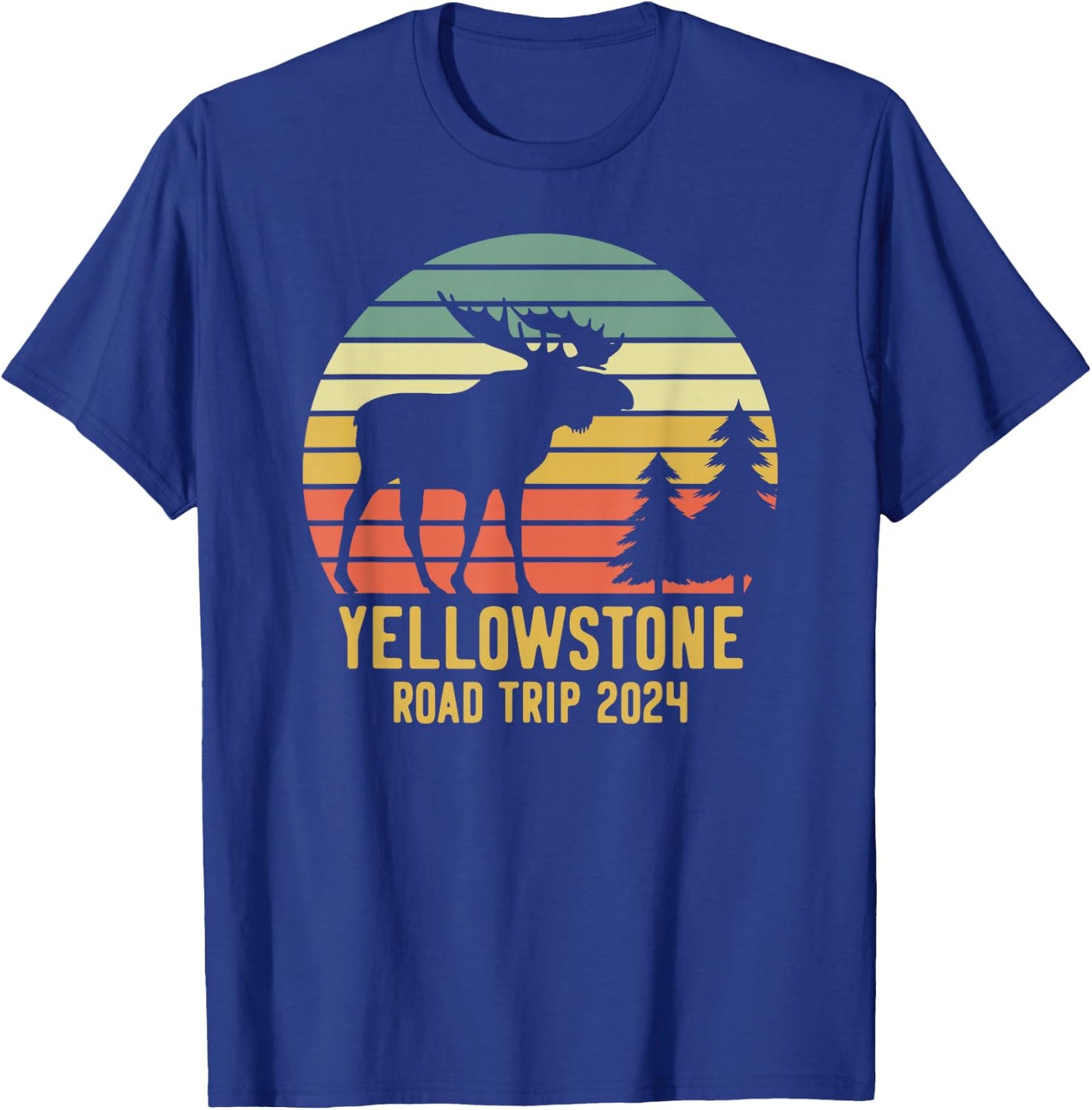 Yellowstone National Park Family Road Trip 2024 Matching T-Shirt - T-Shirt | Royal