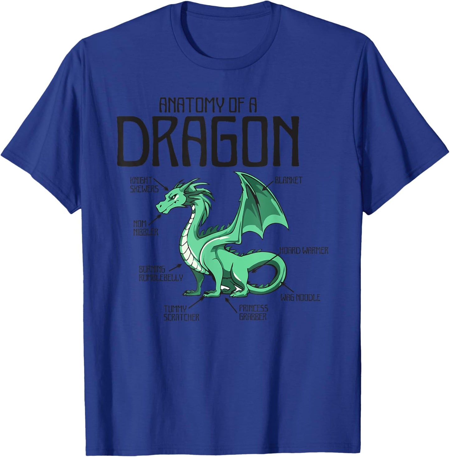 Anatomy Of A Dragon Lover Women, Funny Reptile 2 T-Shirt - T-Shirt | Royal