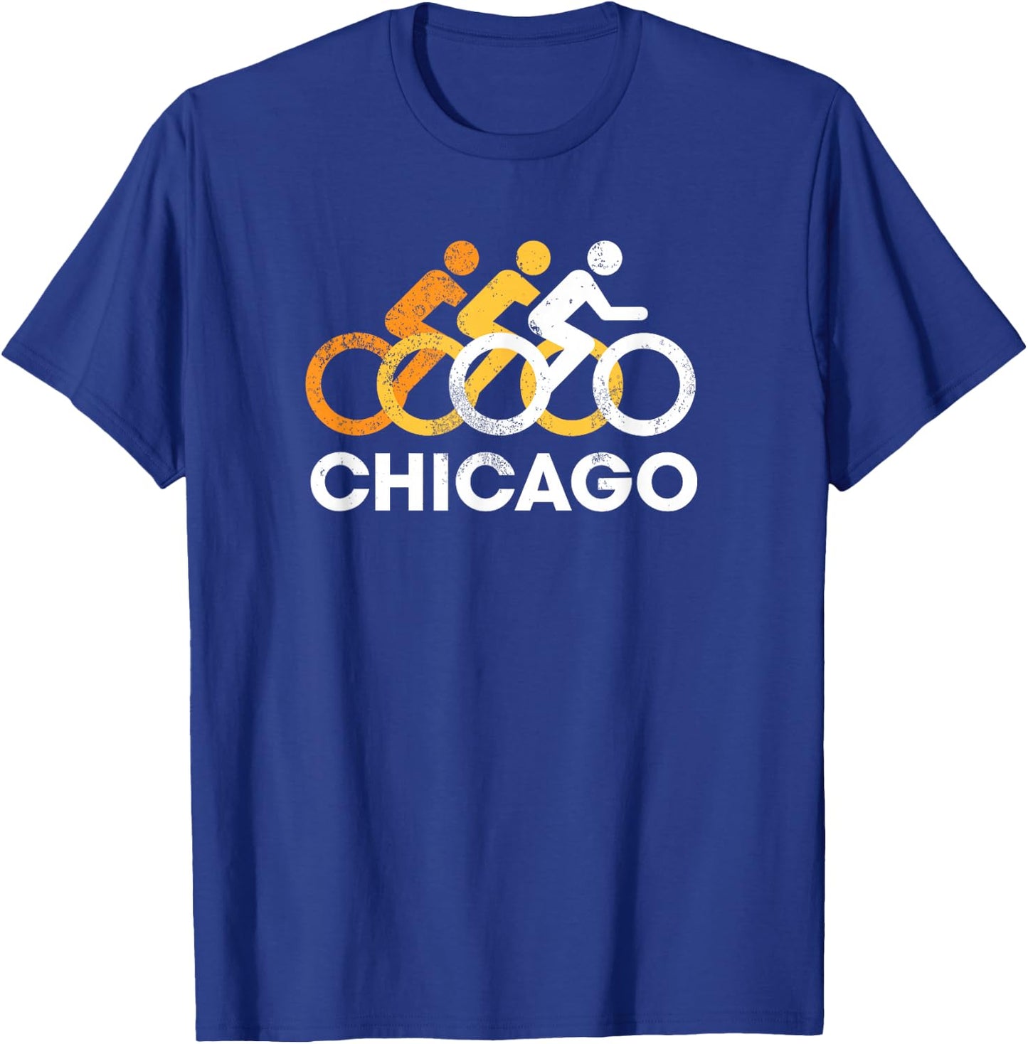 Vintage Bike Chicago T-Shirt - T-Shirt | Royal