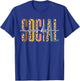 Social Worker Leopard Funny Social Work Life Girls T-Shirt - T-Shirt | Royal