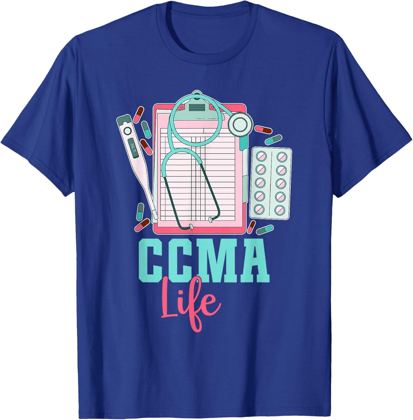 Certified Clinical Medical Assistant CCMA T-Shirt - T-Shirt | Royal