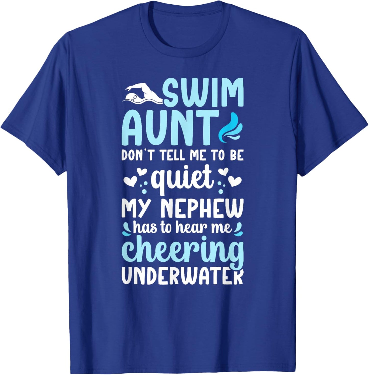 Swim Aunt Funny Swimming Aunt Of A Swimmer Aunt T-Shirt - T-Shirt | Royal