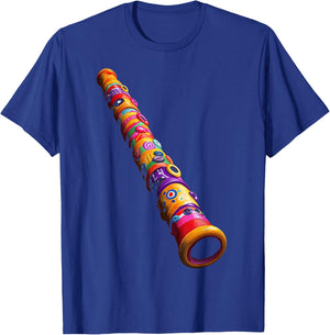 Recorder Music Instrument Motif Art Recorder T-Shirt - T-Shirt | Royal