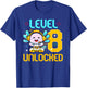 8th Axolotl Birthday Party 8 Year Old Axolotls Birthday T-Shirt - T-Shirt | Royal