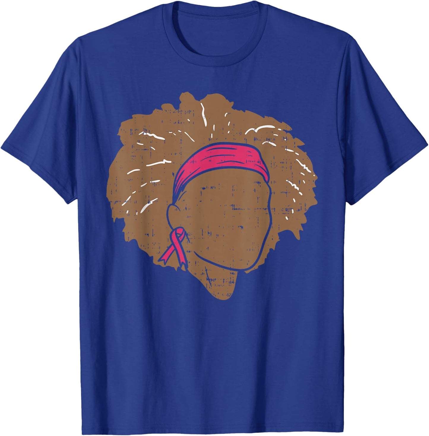 Breast Cancer Awareness Shirt Black Women Brown Pink Ribbon T-Shirt - T-Shirt | Royal