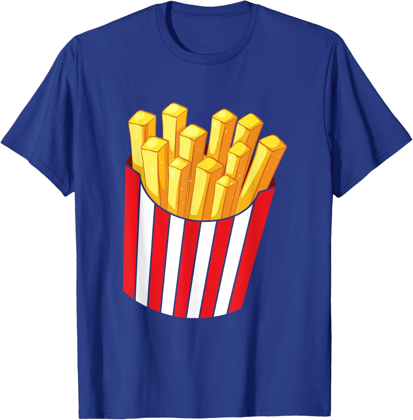 Fries Fries Lovers Fast Food Frit Red White , black T-Shirt - T-Shirt | Royal
