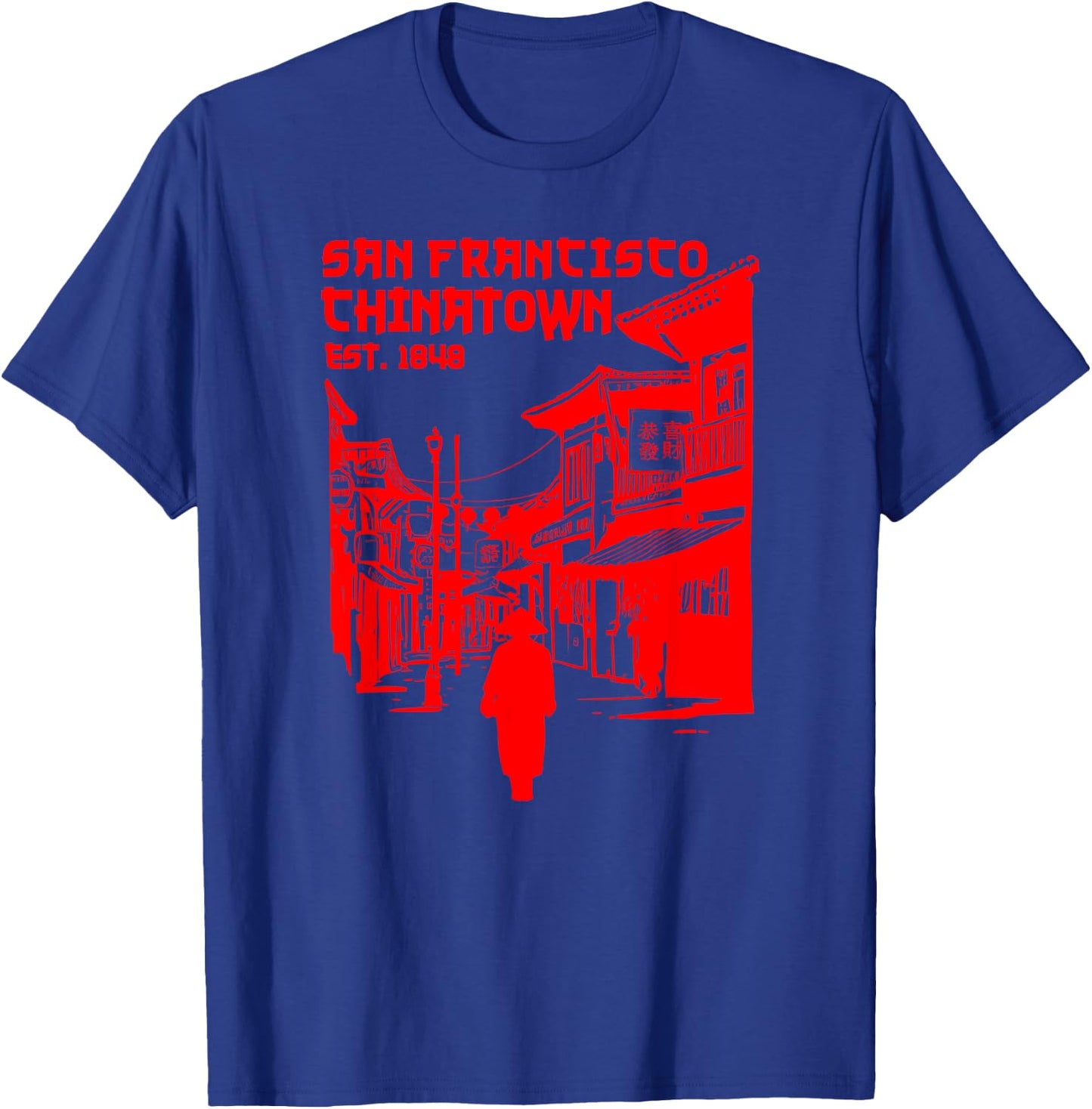 San Francisco Chinatown Chinese American Bay Area Dragon SF T-Shirt - T-Shirt | Royal