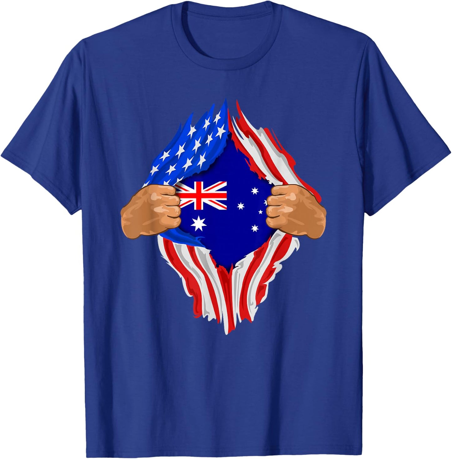 Australian Blood Inside Me | Australia Flag Gift T-Shirt - T-Shirt | Royal