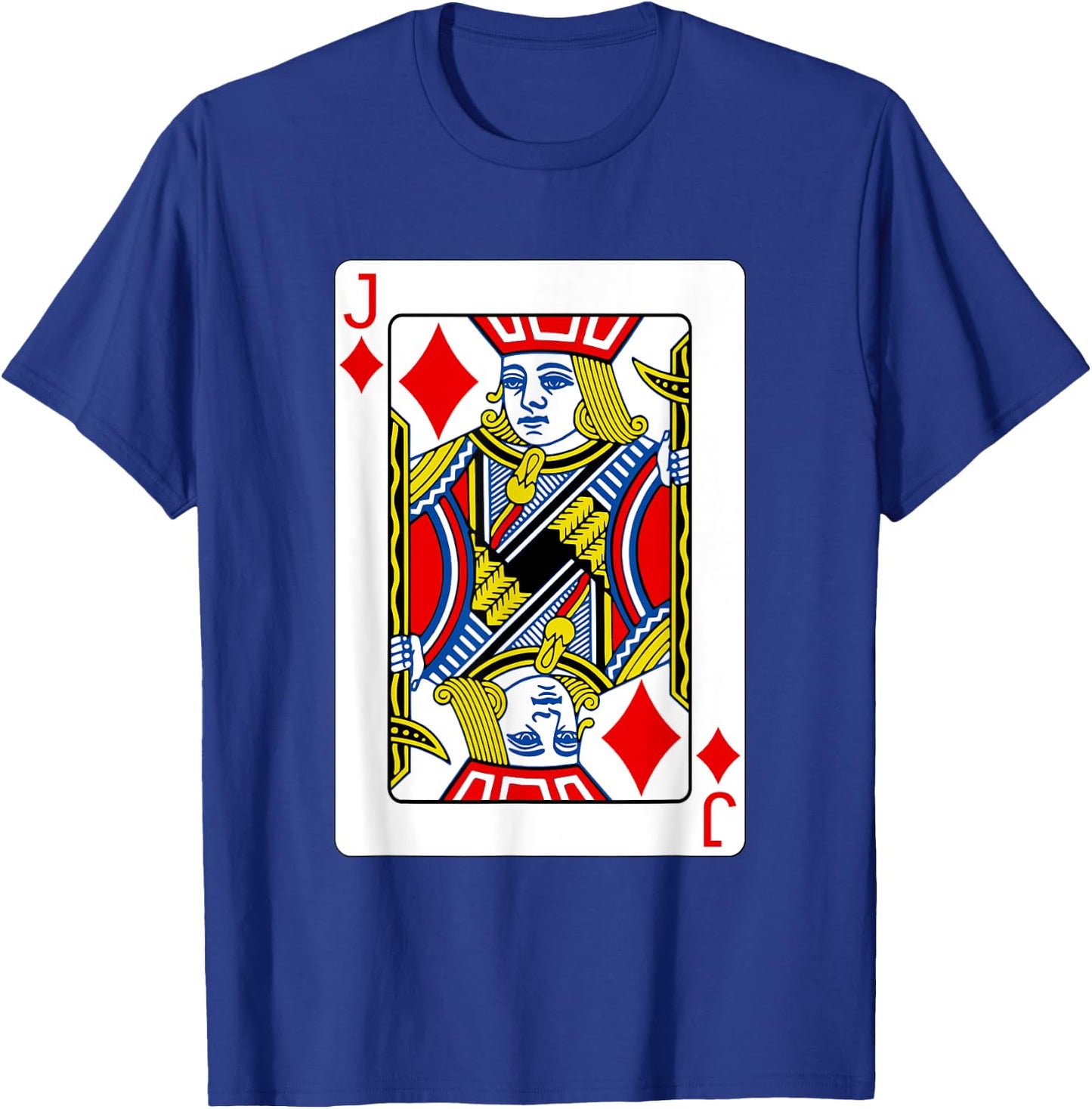 Jack Of Diamonds Playing Card Poker Player Costume T-Shirt - T-Shirt | Royal