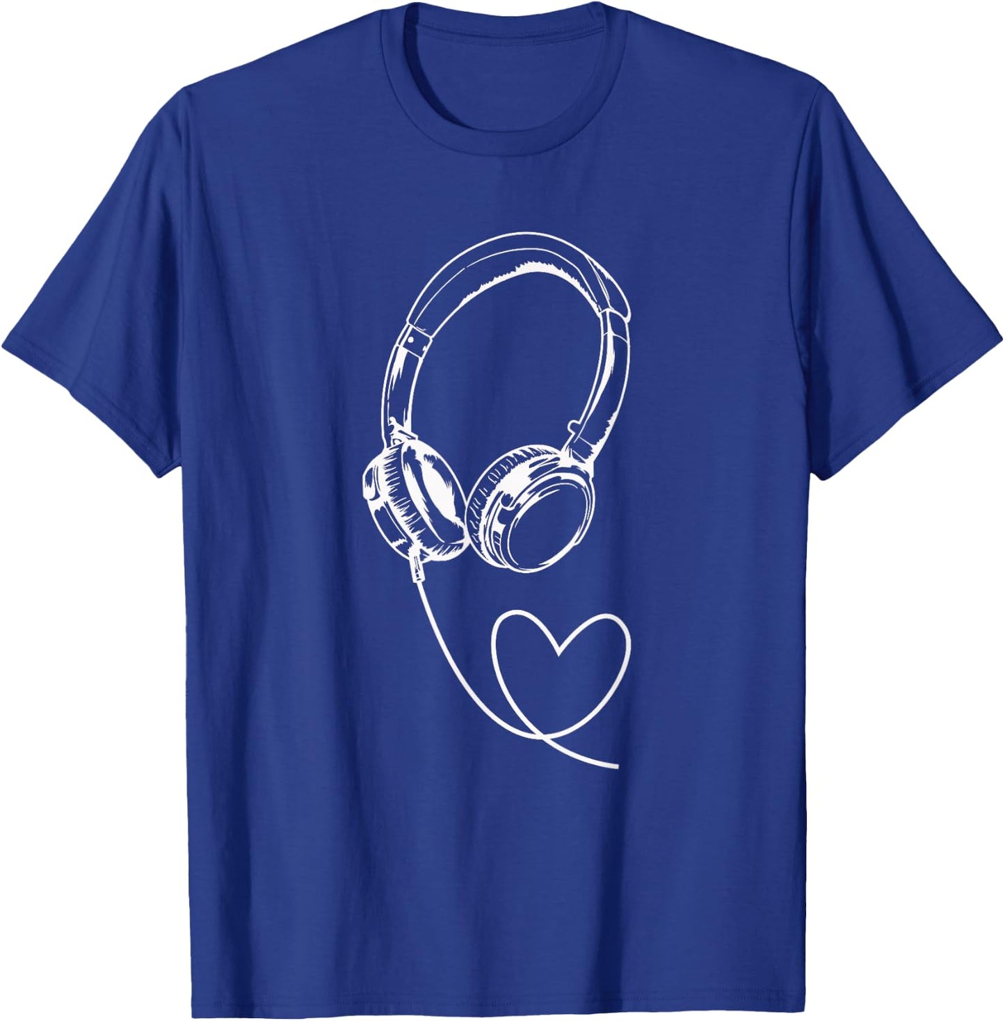 Kopfhörer Herz Musik Liebe T-Shirt - T-Shirt | Royal