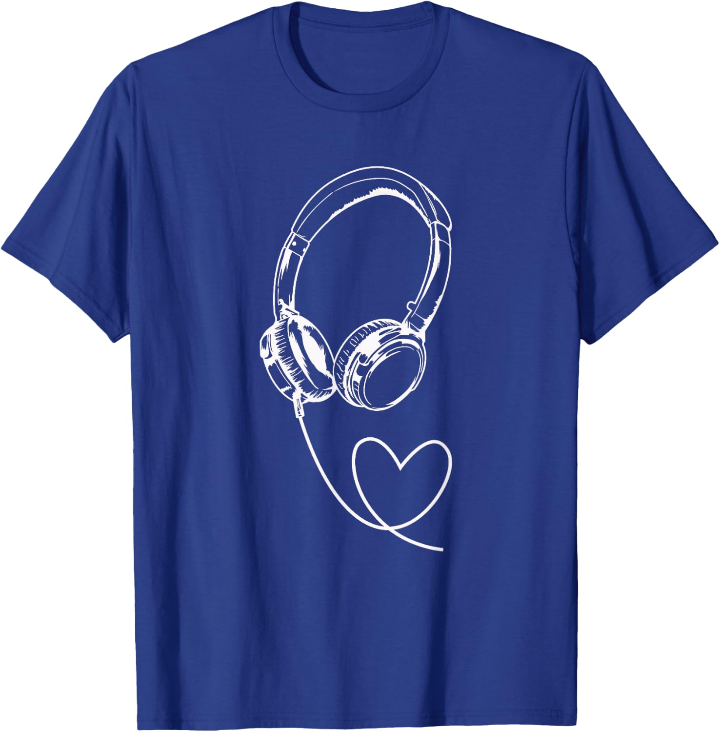 Kopfhörer Herz Musik Liebe T-Shirt - T-Shirt | Royal