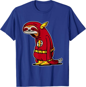 Sloth Superhero Christmas Pajama Funny Animal Wildlife X-Mas T-Shirt - T-Shirt | Royal
