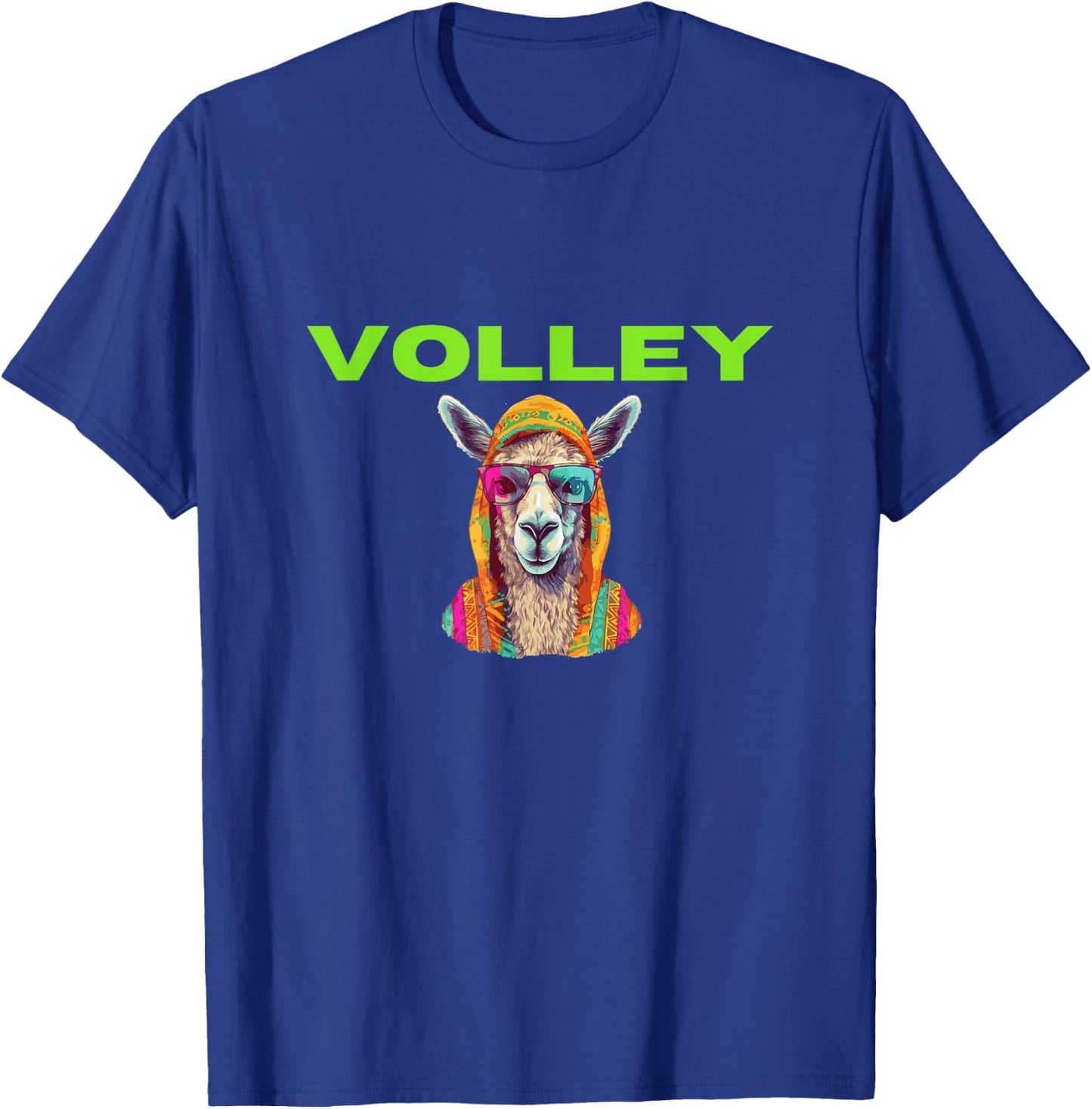 Volley Llama Funny Pickleball Shirt T-Shirt - T-Shirt | Royal