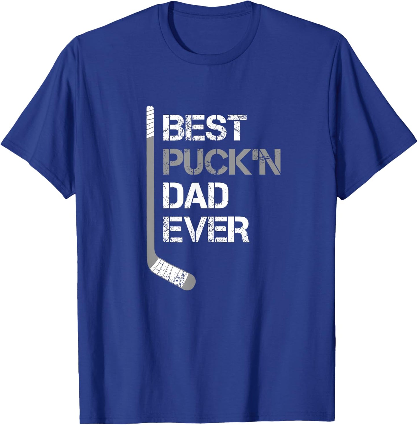 Funny Father's Day - Hockey Dad - Best Puck'n Dad Ever T-Shirt - T-Shirt | Royal