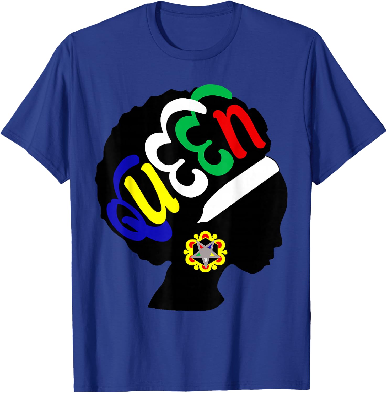 OES Queen Sister Earrings of the Eastern Star Equality Day T-Shirt - T-Shirt | Royal