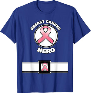 Super Breast Cancer Awareness Hero Costume T-Shirt - T-Shirt | Royal