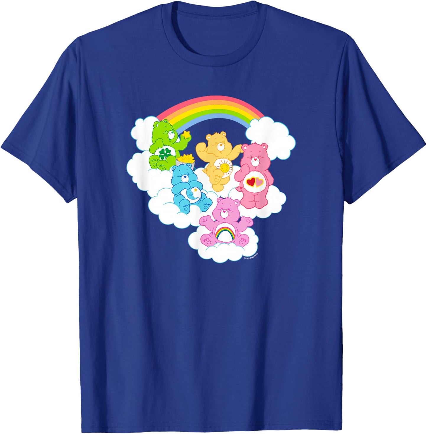 Care Bears Cheer Funshine & Bedtime Cloudy Rainbow Group T-Shirt - T-Shirt | Royal