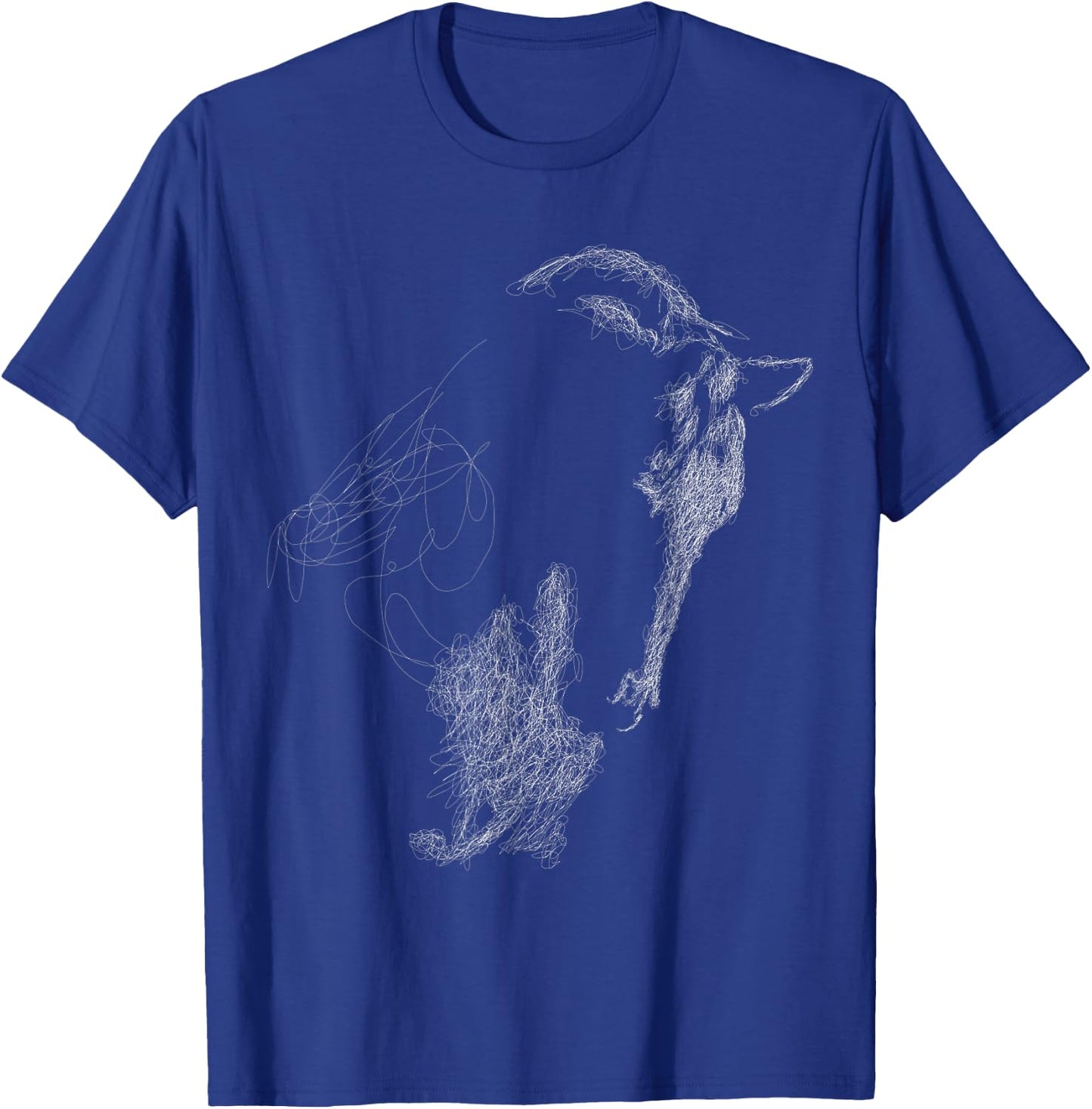 Horse Head Scribble Black Art Face for Lover Horses Taming T-Shirt - T-Shirt | Royal