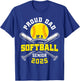 Proud dad of a Softball senior class of 2025 graduation T-Shirt - T-Shirt | Royal