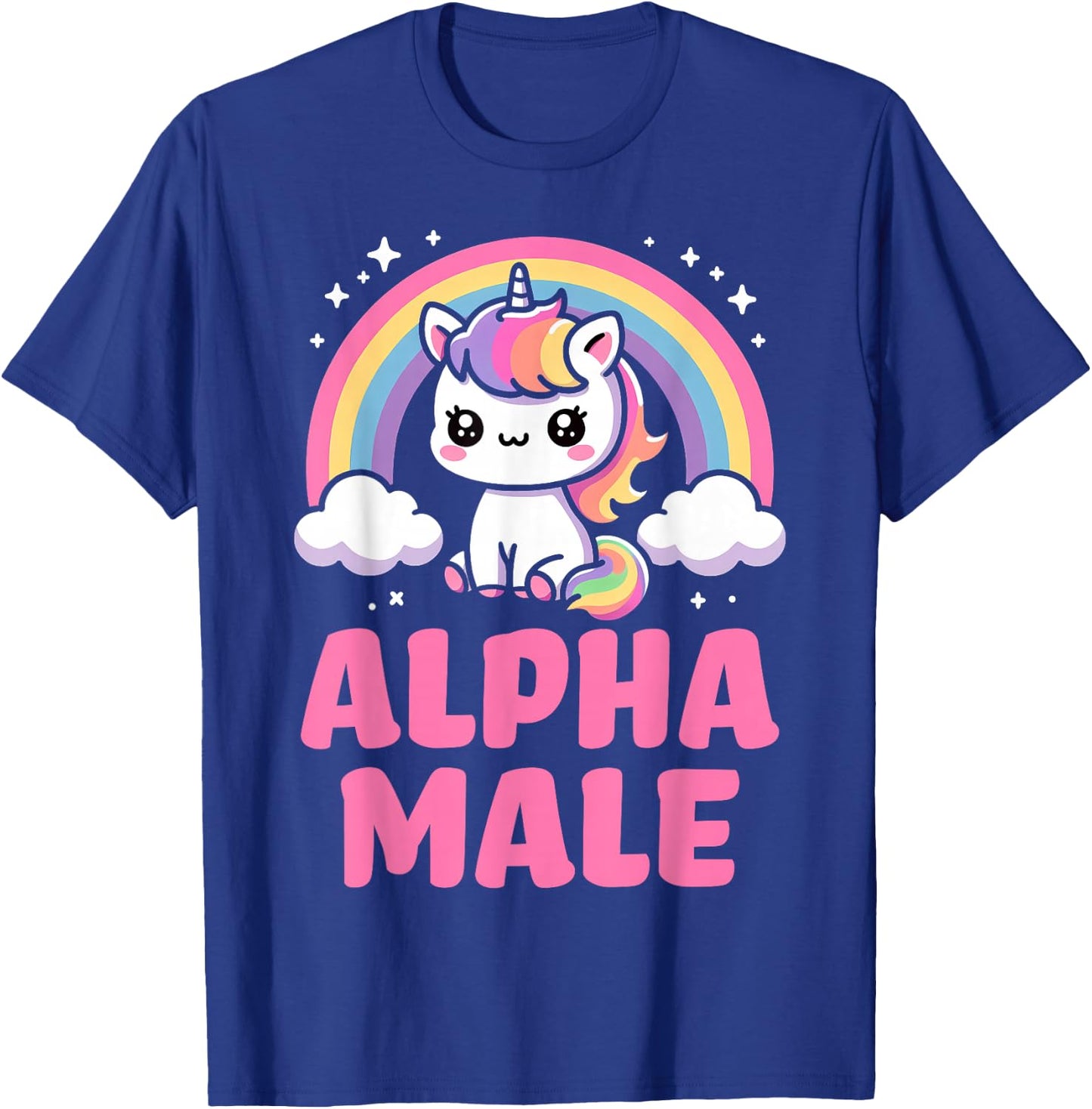 Funny Ironie Men's Outfit Cute Unicorn Alpha Male T-Shirt - T-Shirt | Royal