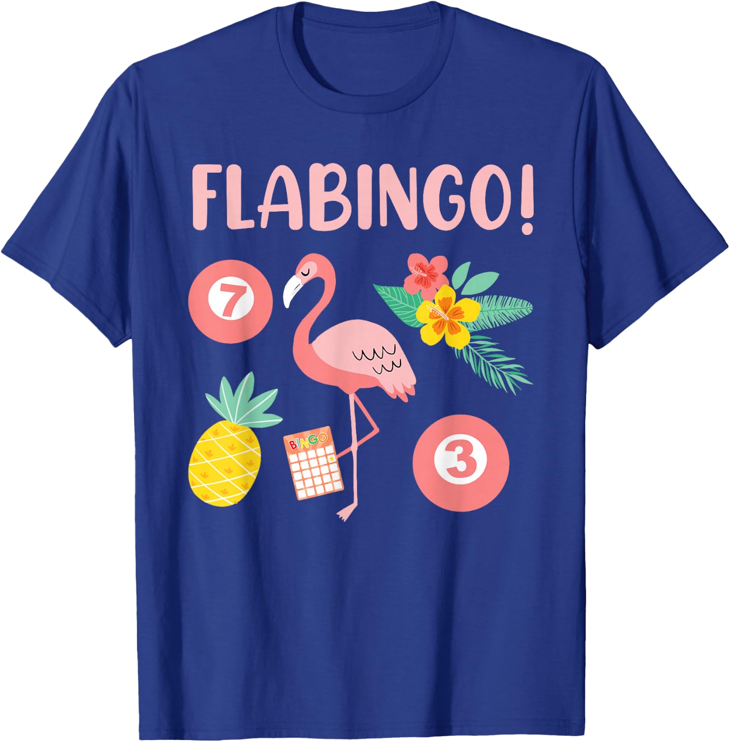 Bingo Player FLABINGO Bingo Lover Flamingo Bingo Mom T-Shirt - T-Shirt | Royal