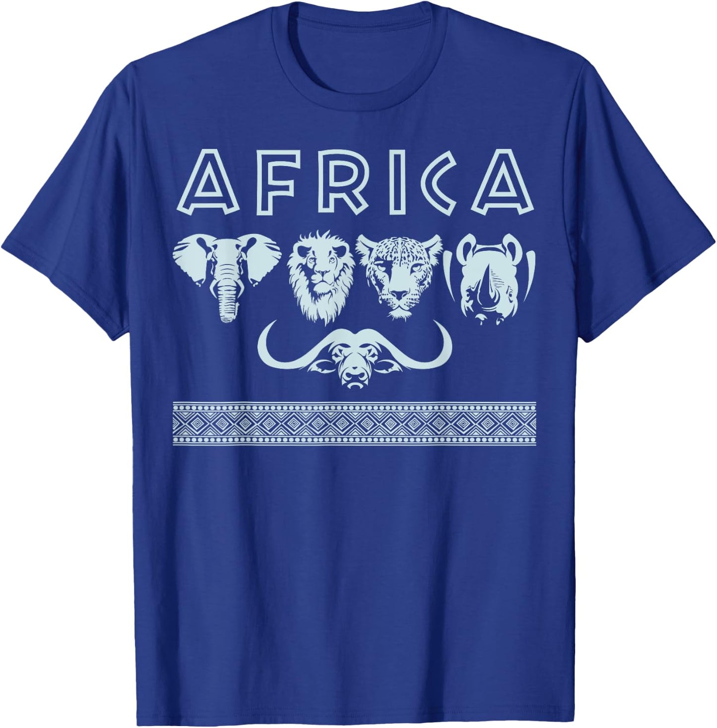 AFRICA Shirt Big 5 Wildlife Safari Hunting Gift T-Shirt - T-Shirt | Royal