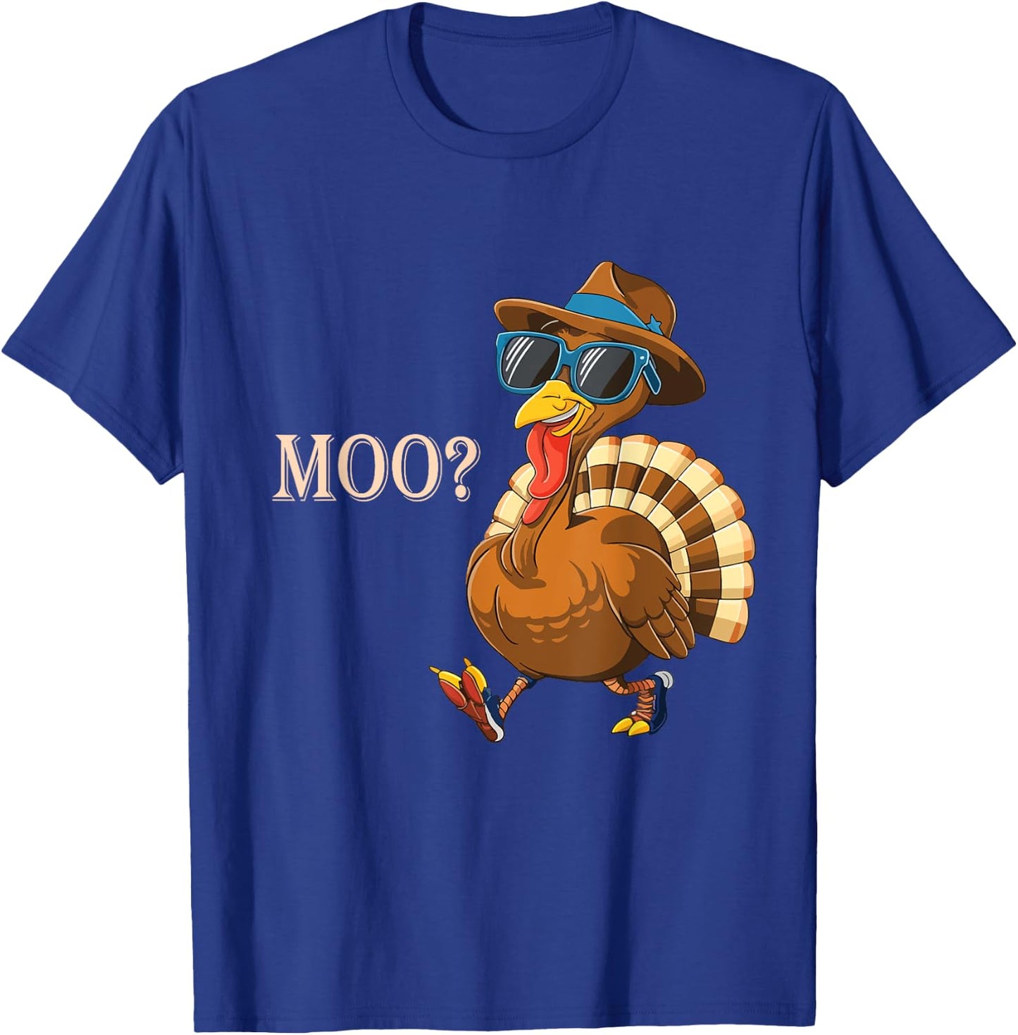 Turkey moo funny thanksgiving for Cow Lovers Fall Autumn T-Shirt - T-Shirt | Royal