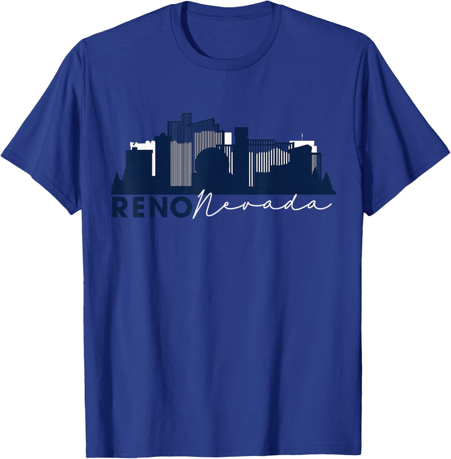 Reno Nevada Cityscape Souvenir T-Shirt - T-Shirt | Royal