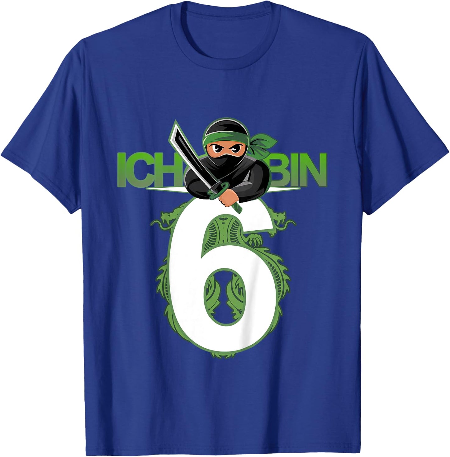 Kinder 6. Geburtstag Ninja Kostüm 6 Jahre alt Junge T-Shirt - T-Shirt | Royal