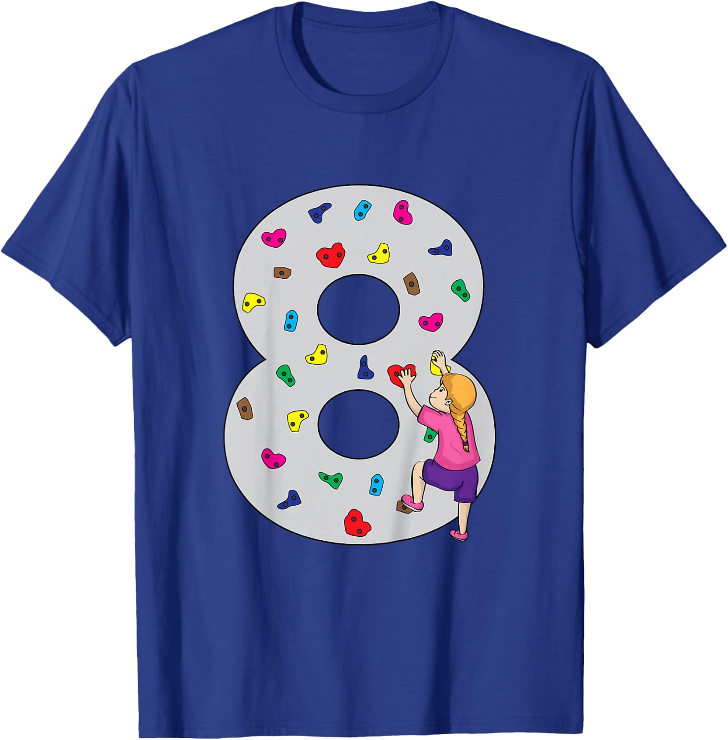 8.Geburtstag Party Klettern Bouldern Kinder Geburtstag Girl T-Shirt - T-Shirt | Royal