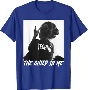 Techno the Child in Me , black T-Shirt - T-Shirt | Royal