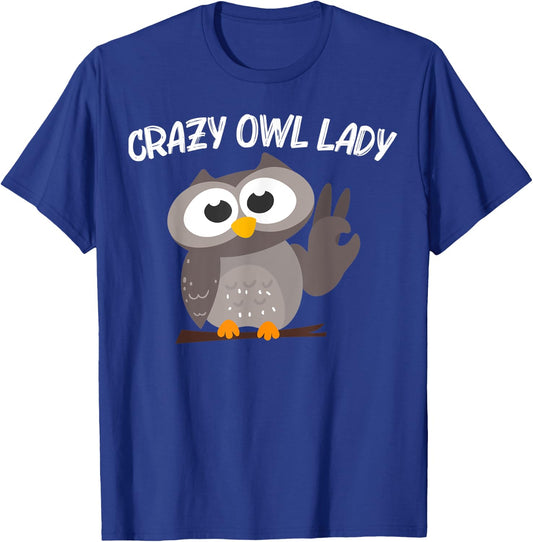 Owl Gift Grandma Owl Nocturnal Bird Of Prey Lovers T-Shirt - T-Shirt | Royal
