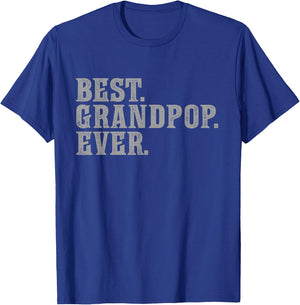 Best Grandpop Ever Vintage Bold T-Shirt - T-Shirt | Royal